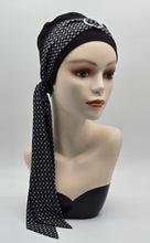Load image into Gallery viewer, Bonnet et foulards modèle Bohémienne - Noir