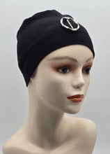 Load image into Gallery viewer, Bonnet et foulards modèle Bohémienne - Noir