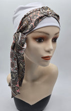 Charger l'image dans la galerie, Bonnet et foulards modèle Bohémienne - Blanc
