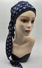 Load image into Gallery viewer, Bonnet et foulards modèle Bohémienne - Marine