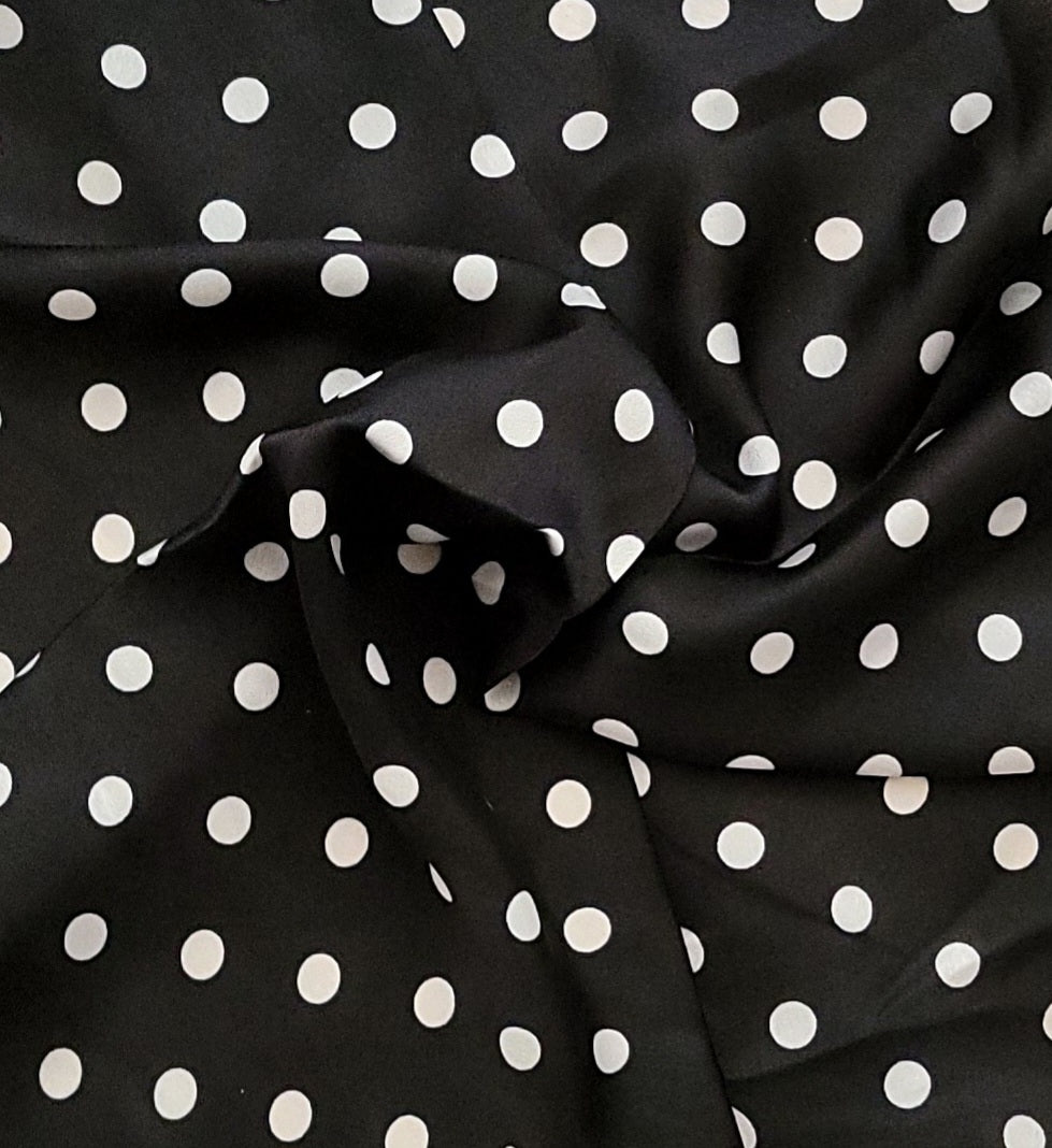 Foulard "Noir à pois blancs"