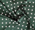 Foulard " Vert foncé et pois blancs"