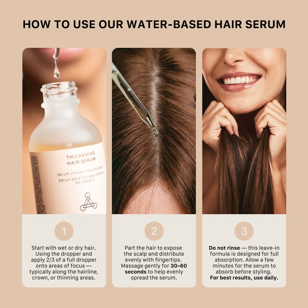 Sérum capillaire épaississant à base d'eau