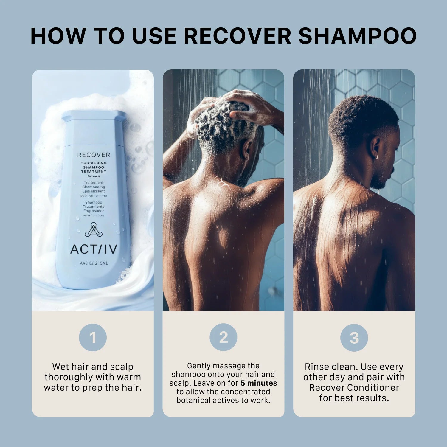 Shampoing traitement épaississant pour homme - Recover