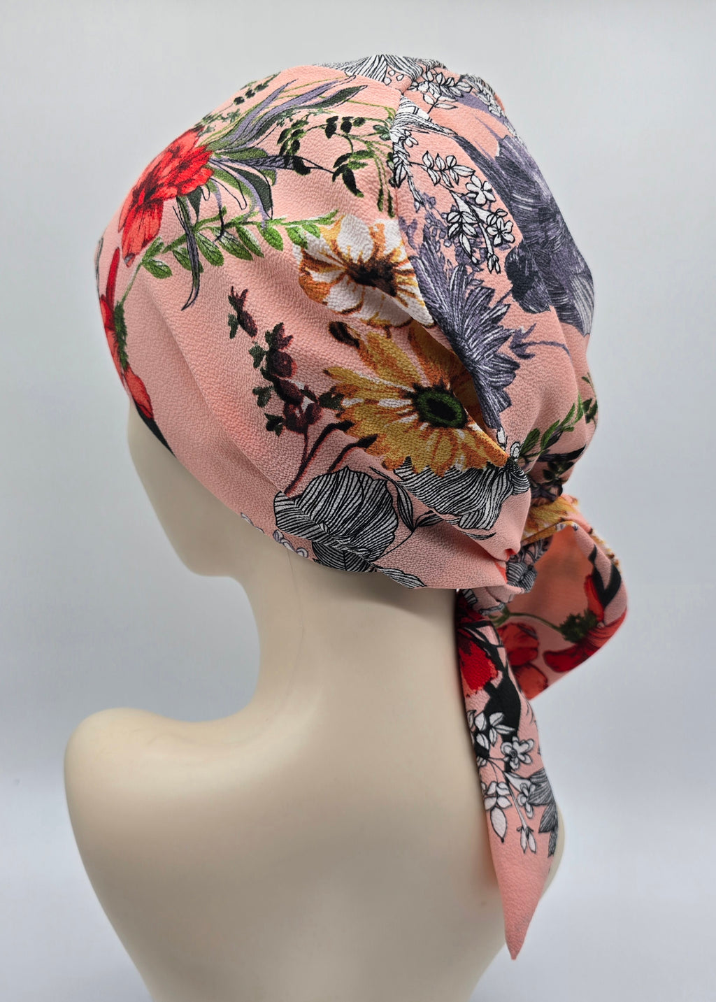 Bonnet Ginger - Rose fleurie