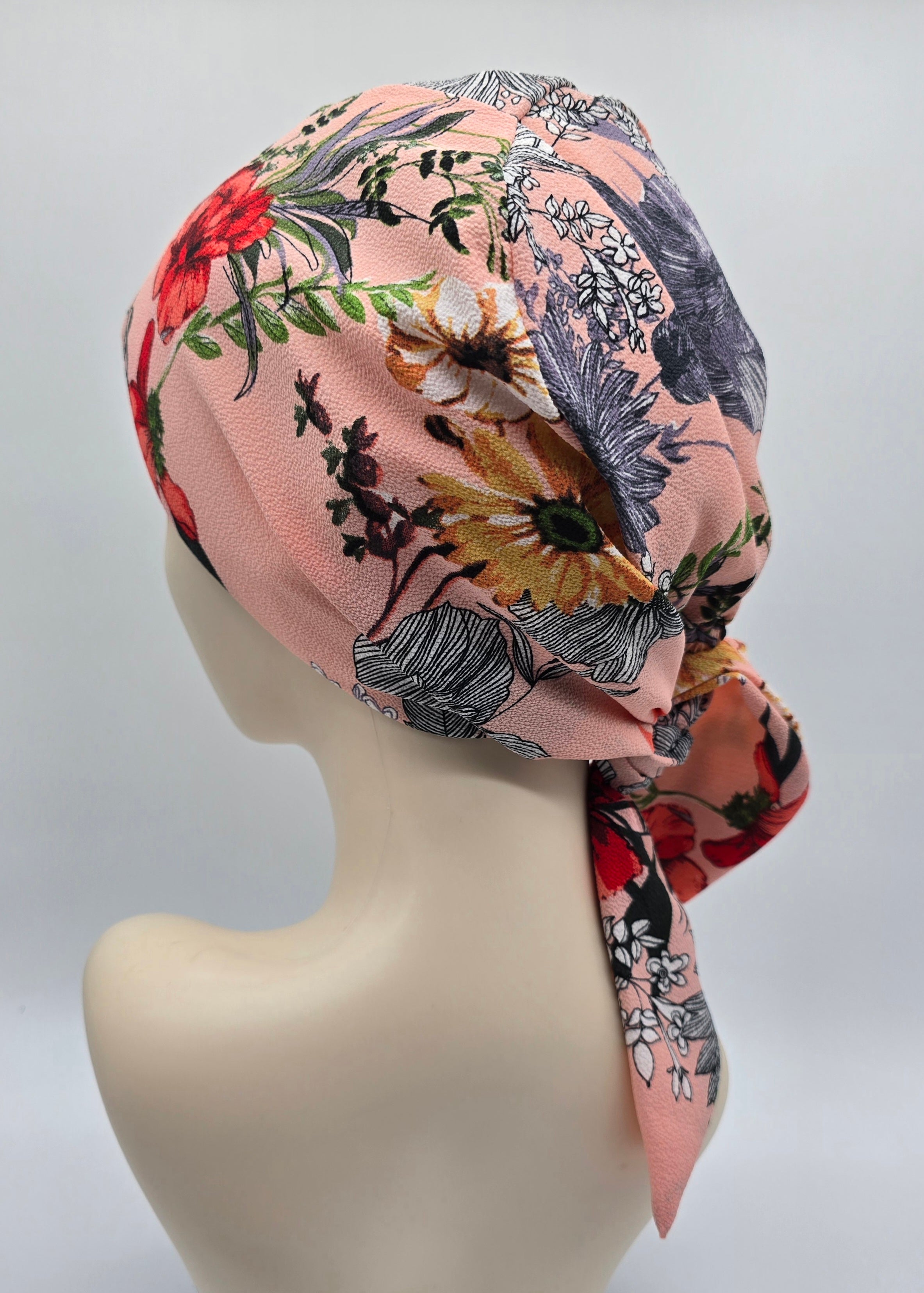 Bonnet Ginger - Rose fleurie