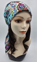 Load image into Gallery viewer, Bonnet Ginger - Bleu motifs colorés
