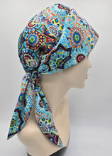 Load image into Gallery viewer, Bonnet Ginger - Bleu motifs colorés
