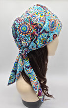 Load image into Gallery viewer, Bonnet Ginger - Bleu motifs colorés

