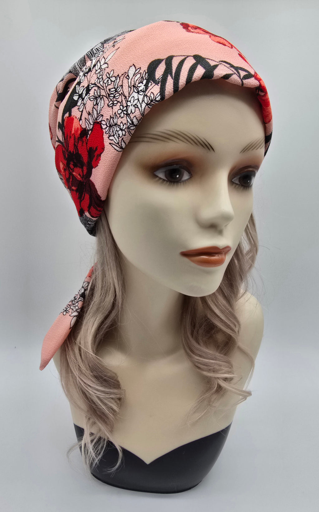 Bonnet Ginger - Rose fleurie