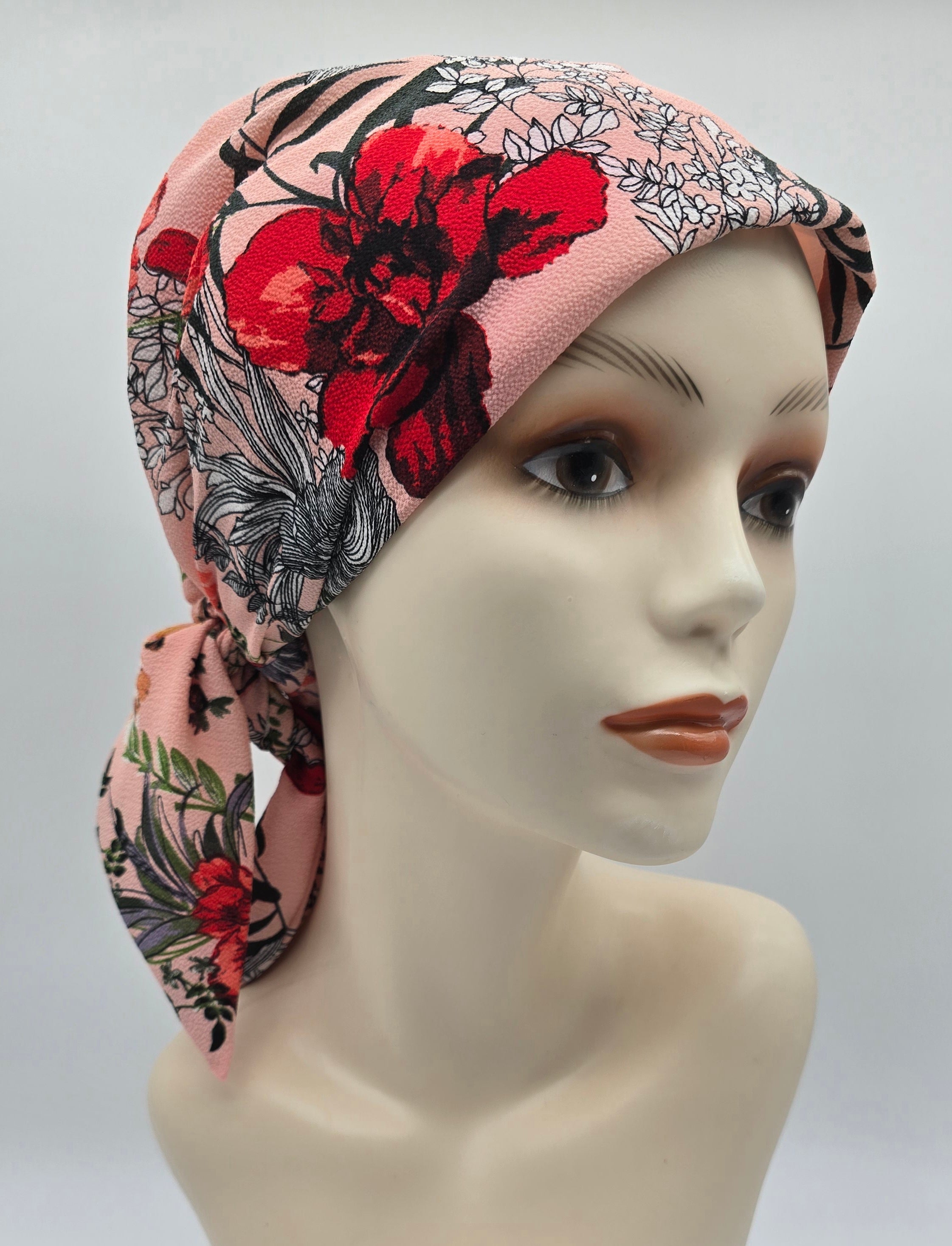 Bonnet Ginger - Rose fleurie