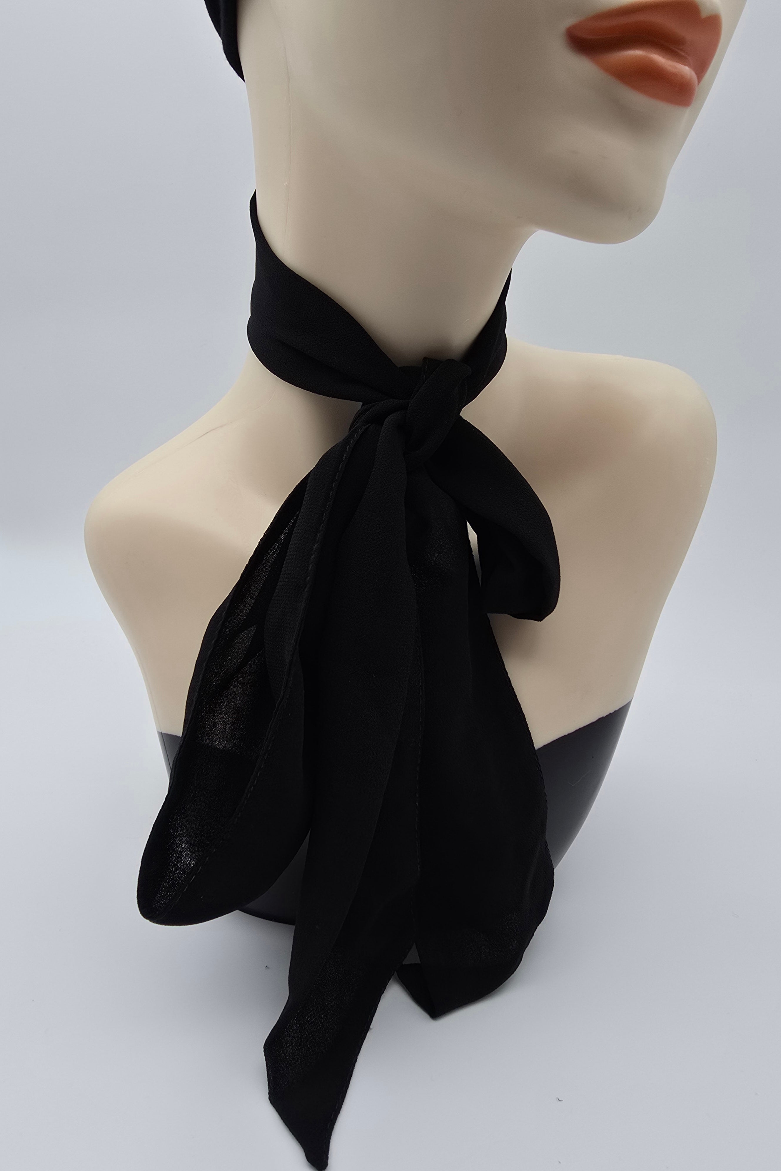 Bonnet et foulards modèle Bohémienne - Noir