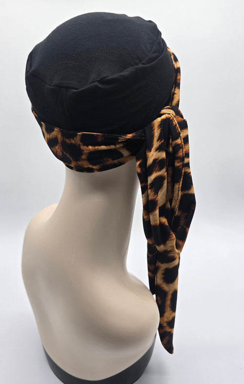 Bonnet et foulards modèle Bohémienne - imprimé animal