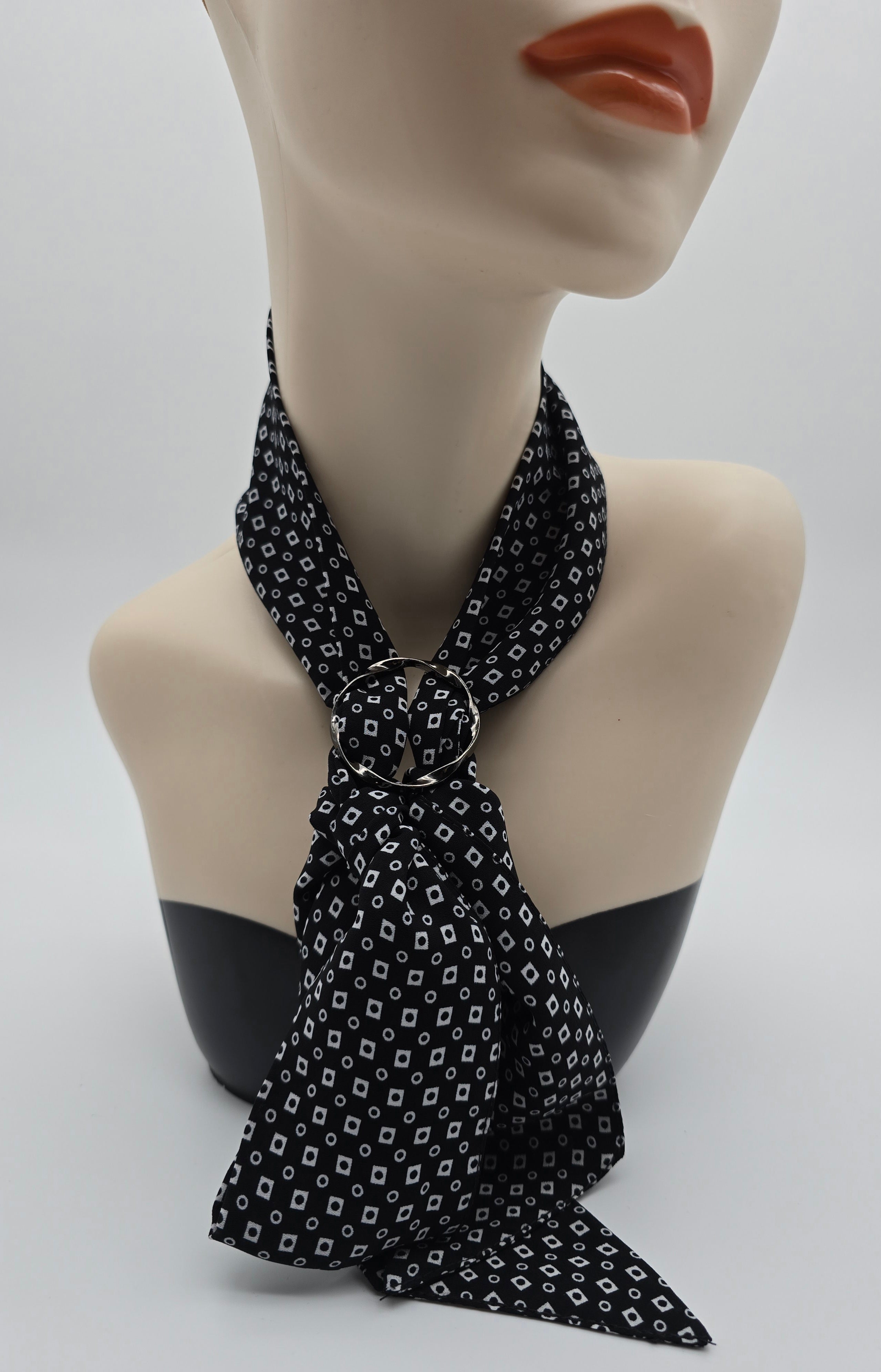 Bonnet et foulards modèle Bohémienne - Noir
