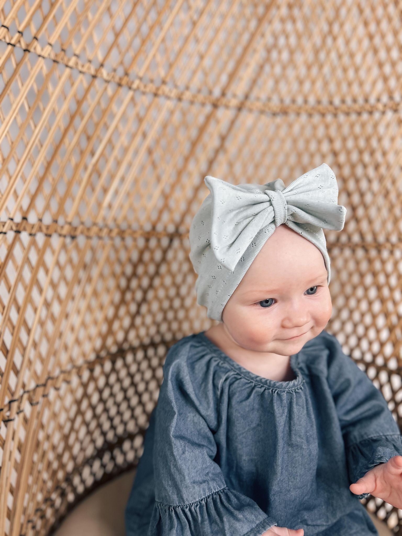 Bonnet Fée Morgane - Bleu/vert pastel